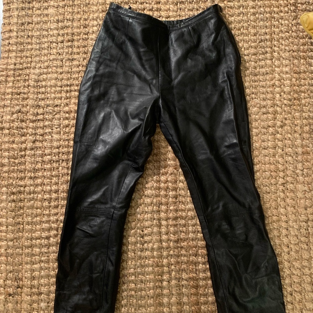 GENUINE LEATHER VINTAGE TROUSERS, SIZE S